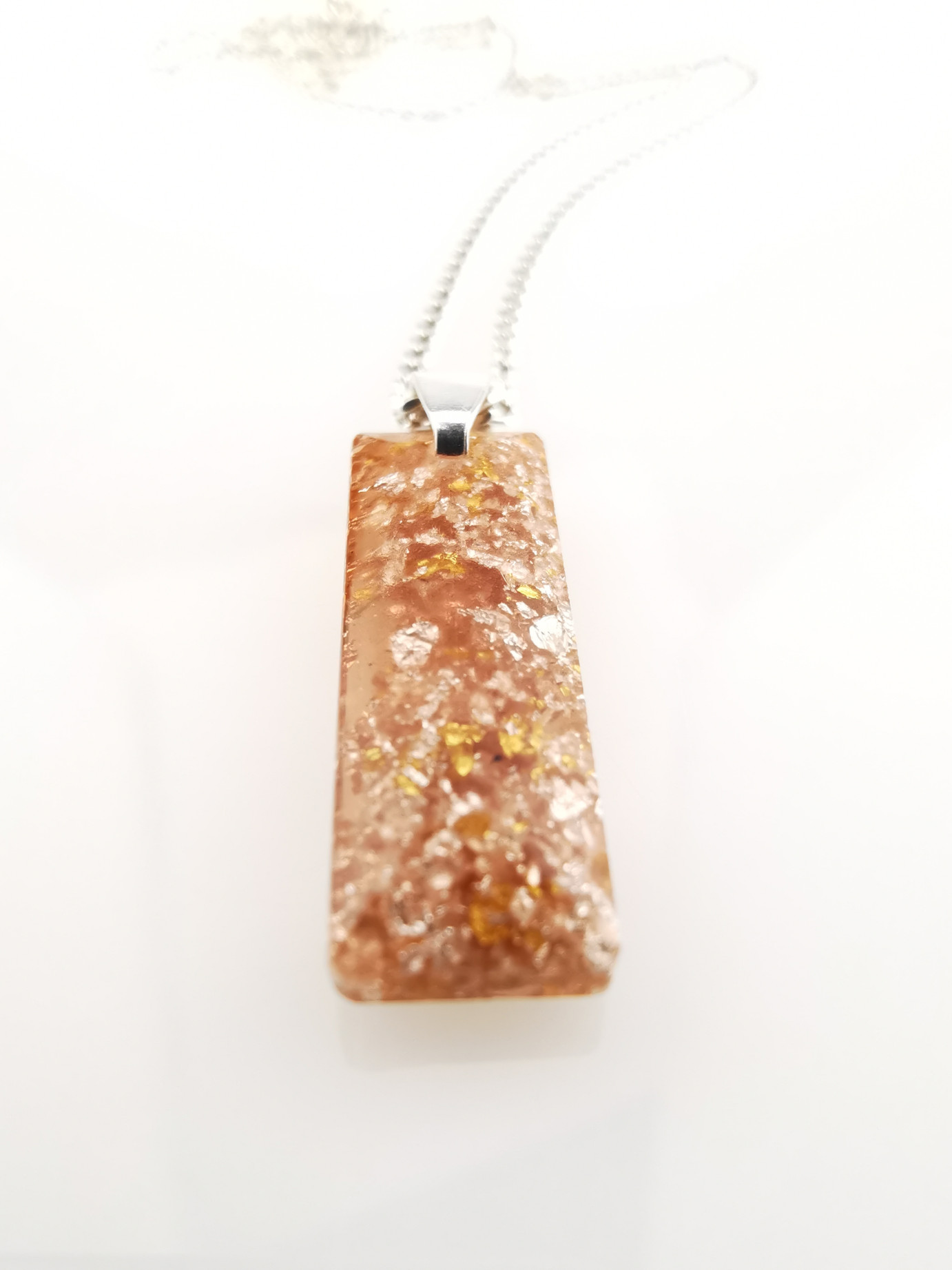 Amber Baguette Orgonite Jewelry Necklace by OrgoneVibes