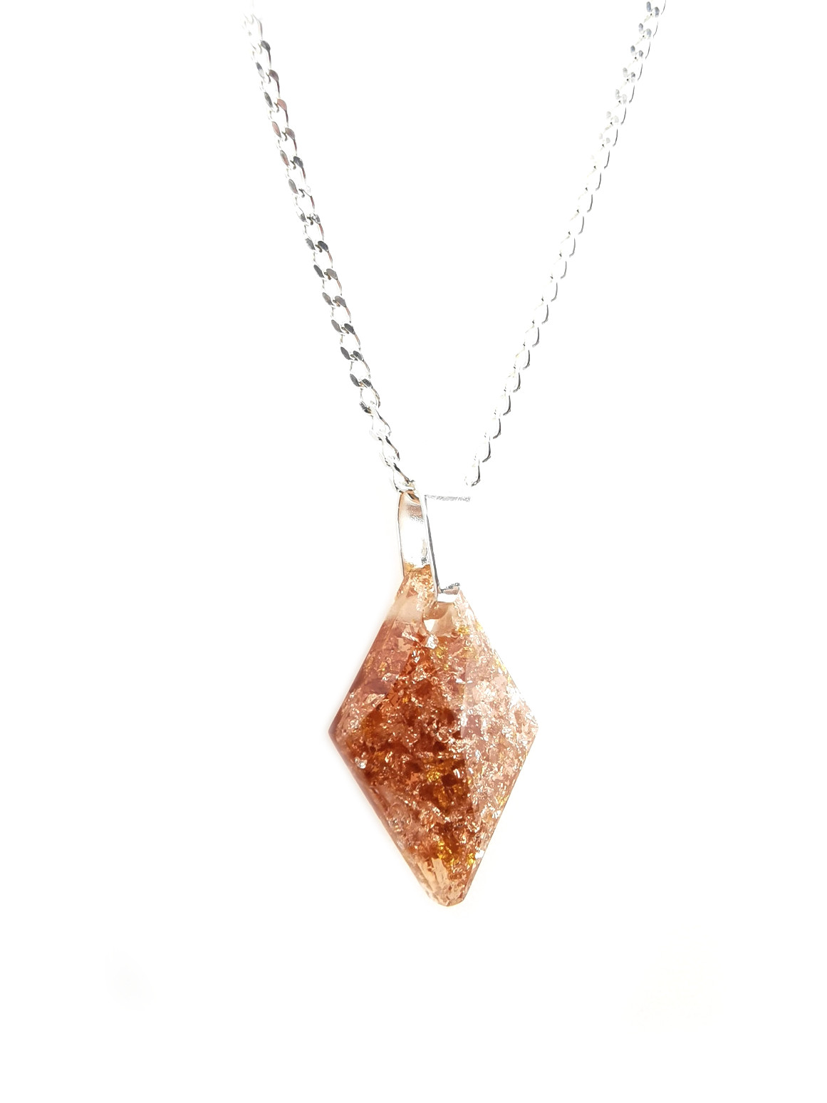 Amber Rhombus Orgone Jewelry Pendant by OrgoneVibes