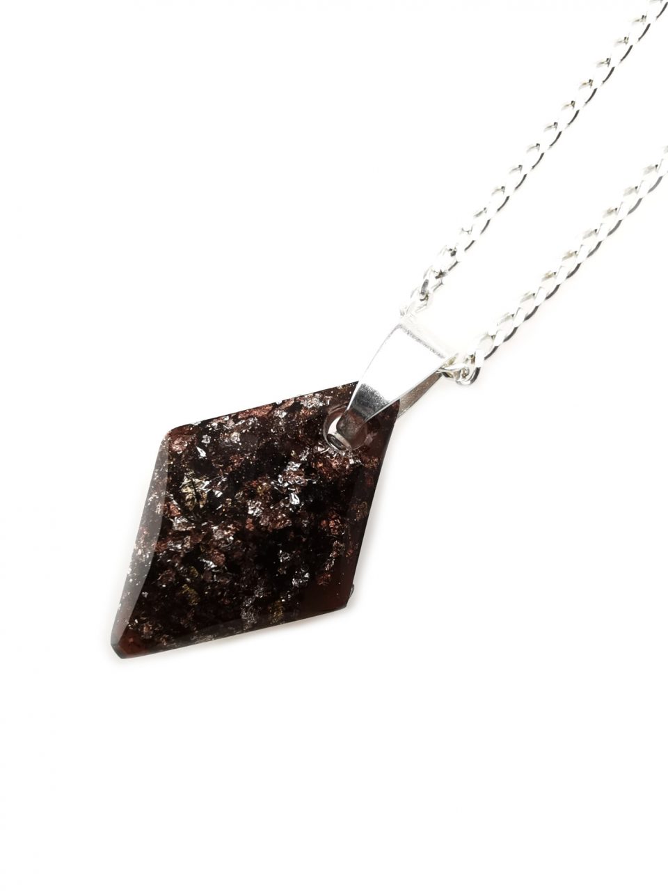 Brown Rhombus Orgone Protection Pendant By Orgonevibes