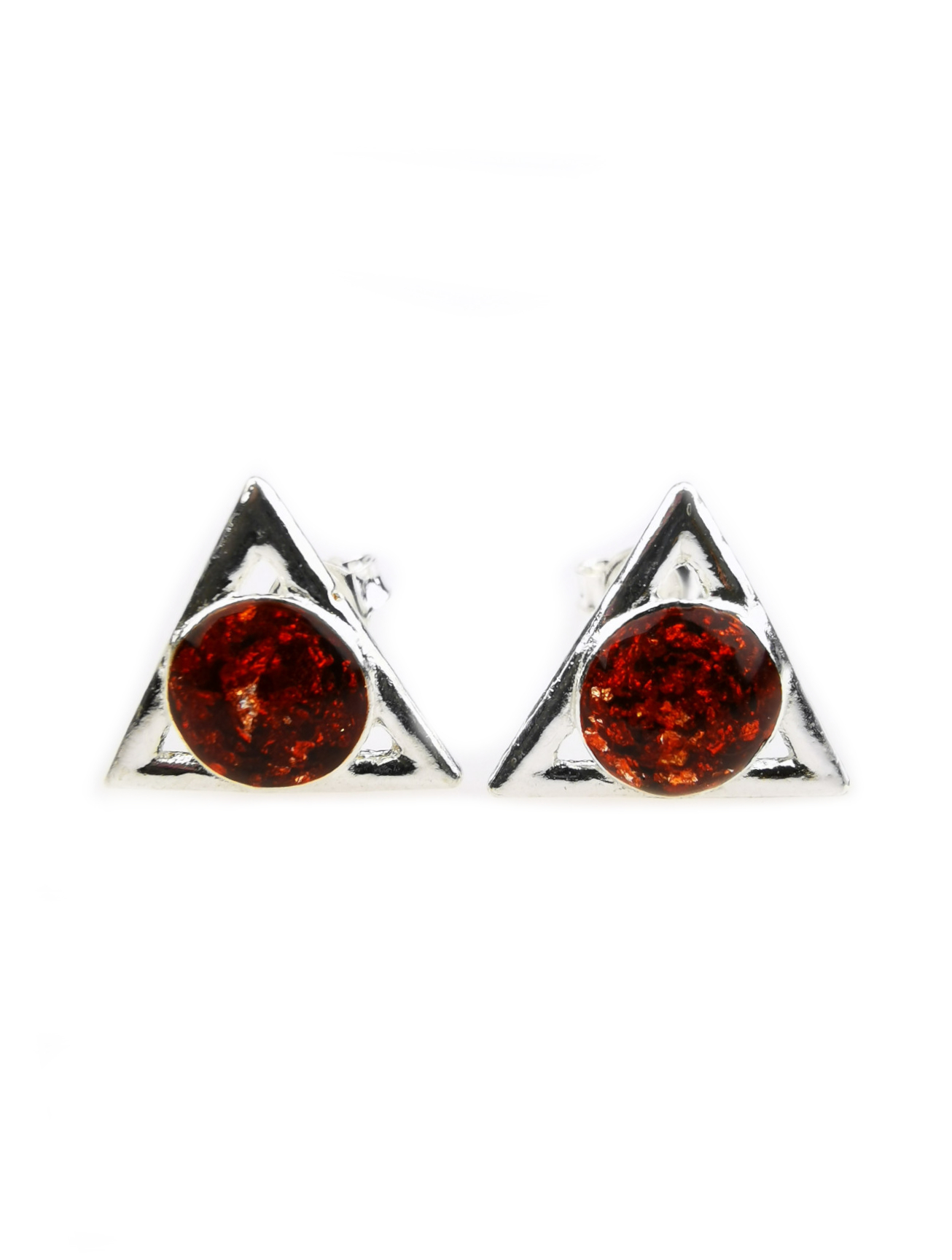 Brown Triangle Orgone Crystal Earrings by OrgoneVibes