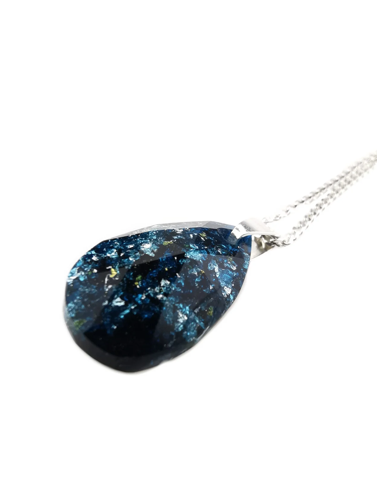 Dark Blue Pear Orgone Jewelry Pendant by OrgoneVibes