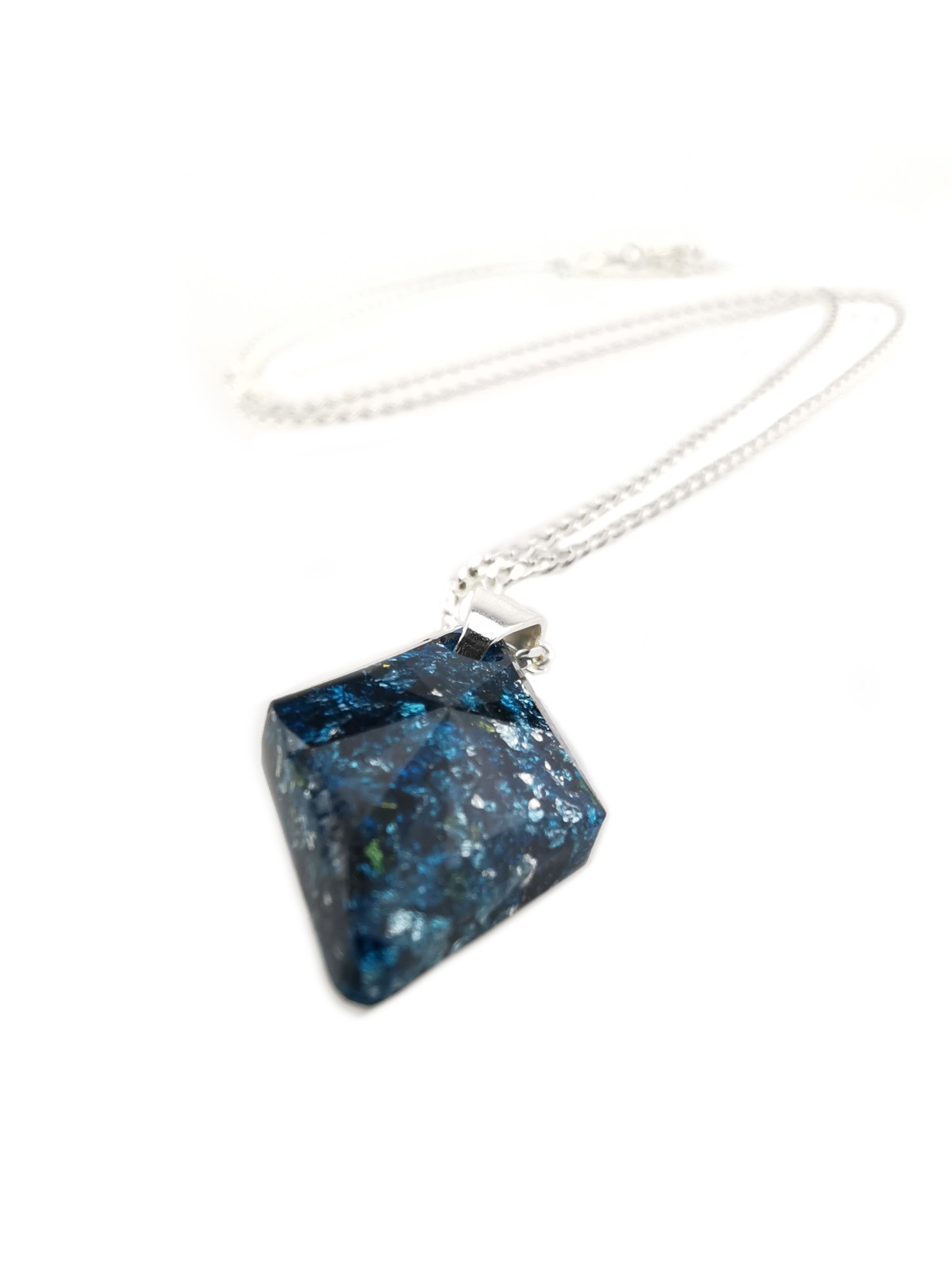 Dark Blue Rhombus Orgone Jewelry Pendant by OrgoneVibes