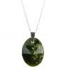 Dark Green Oval Orgone Pendant by OrgoneVibes