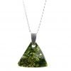 Dark Green Triangle Orgone Pendant by OrgoneVibes