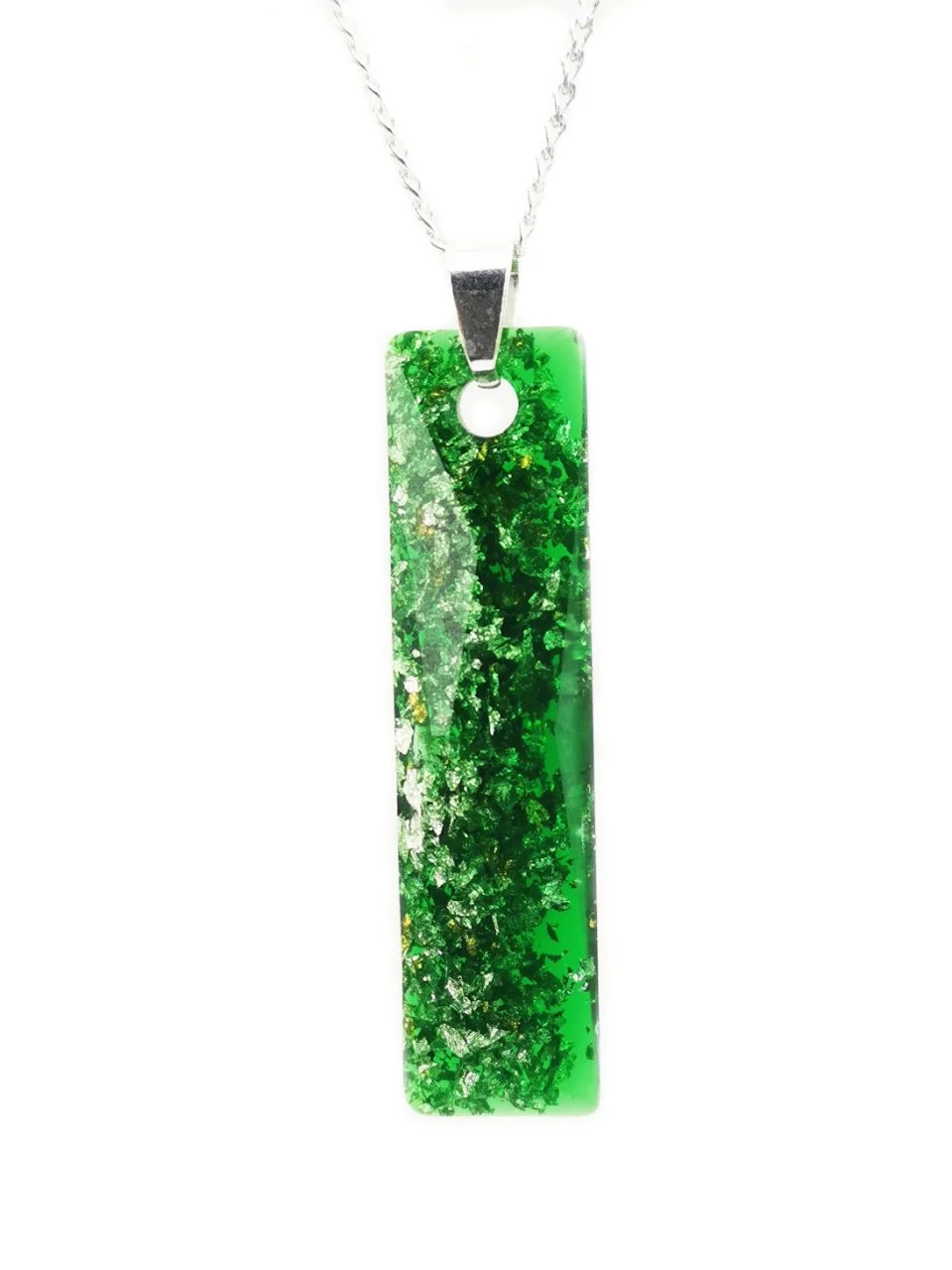 Green King Baguette Orgone Pendant By Orgonevibes