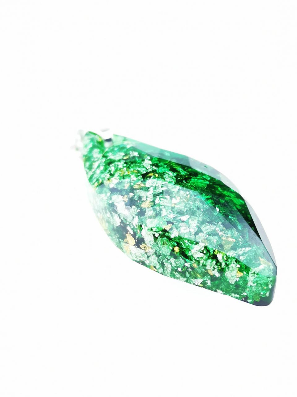 Green Navette Orgone Crystal Pendant by OrgoneVibes
