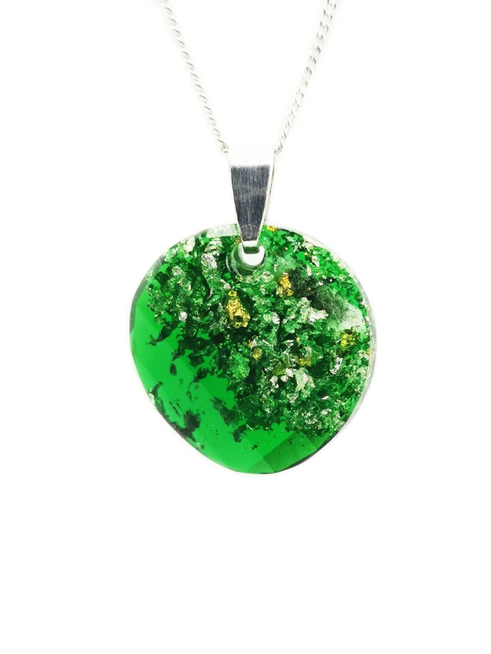 Green Rondelle Orgone Pendant by OrgoneVibes