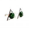 Green Triangle Orgone Crystal Earrings by OrgoneVibes