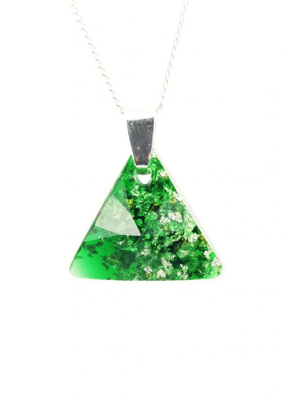 Green Triangle Orgone Pendant by OrgoneVibes