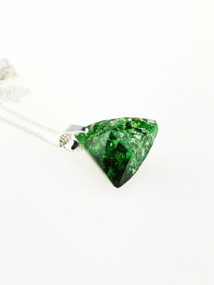 Green Triangle Orgone Protection Pendant by OrgoneVibes