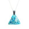 Light Blue Triangle Orgone Pendant by OrgoneVibes