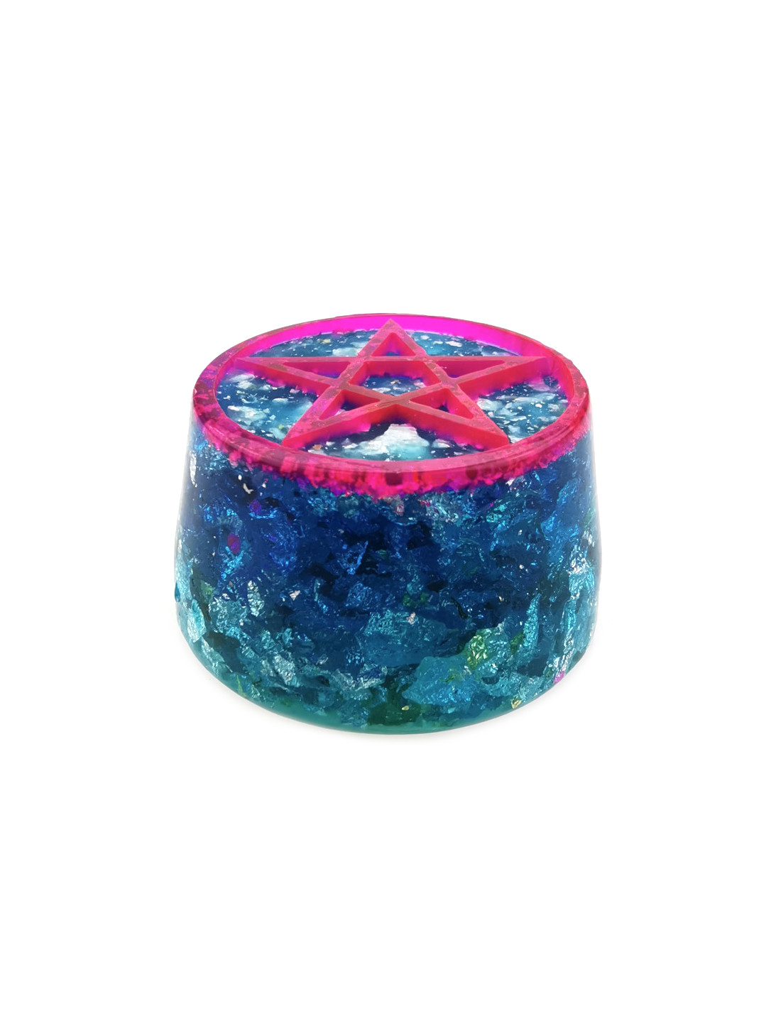 Pentagram Orgone Energy Puck in Pink and Blue by OrgoneVibes