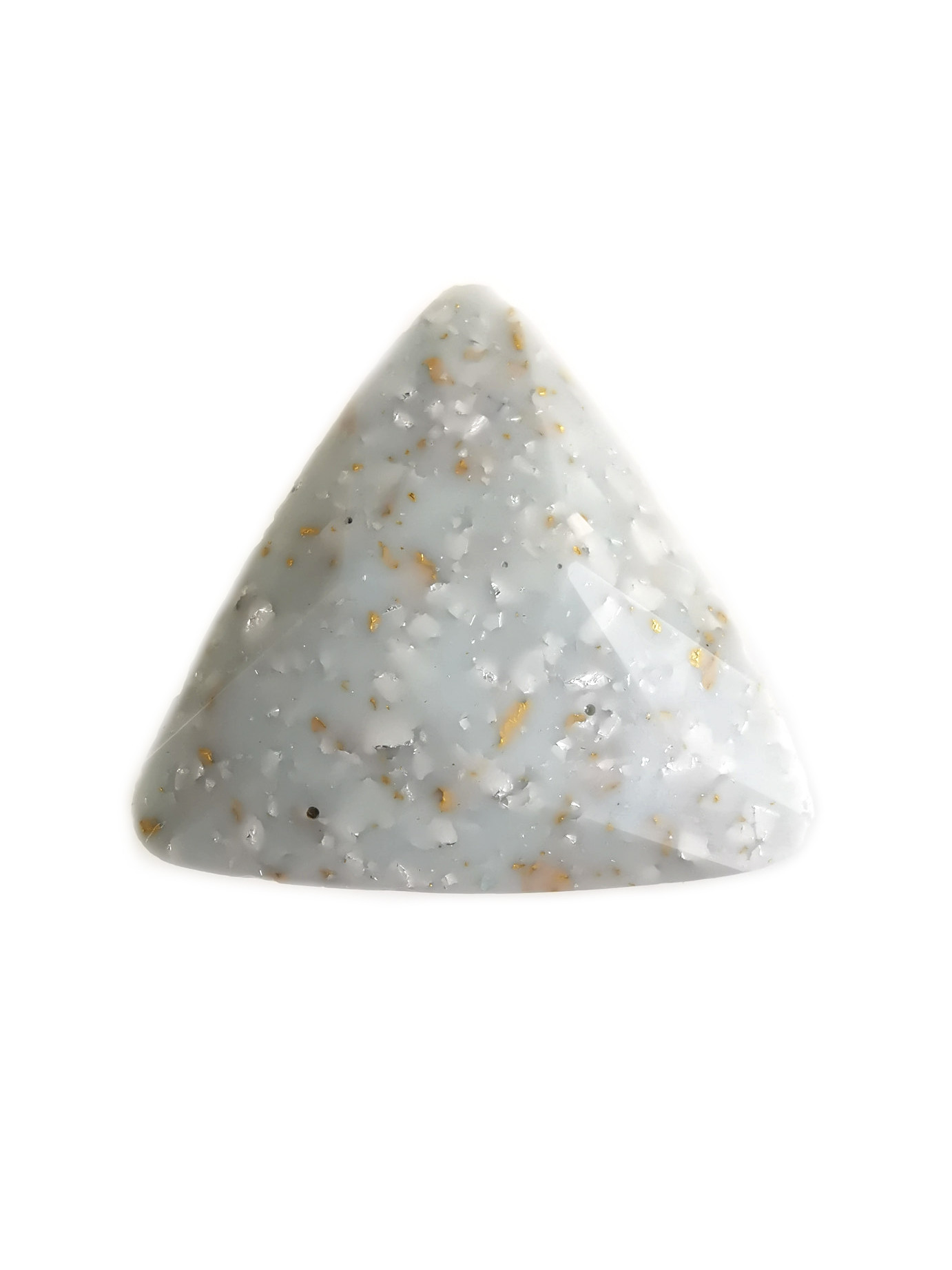 Pistachio White Triangle Orgone Shield by OrgoneVibes