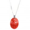 Red Oval Orgone Pendant by OrgoneVibes