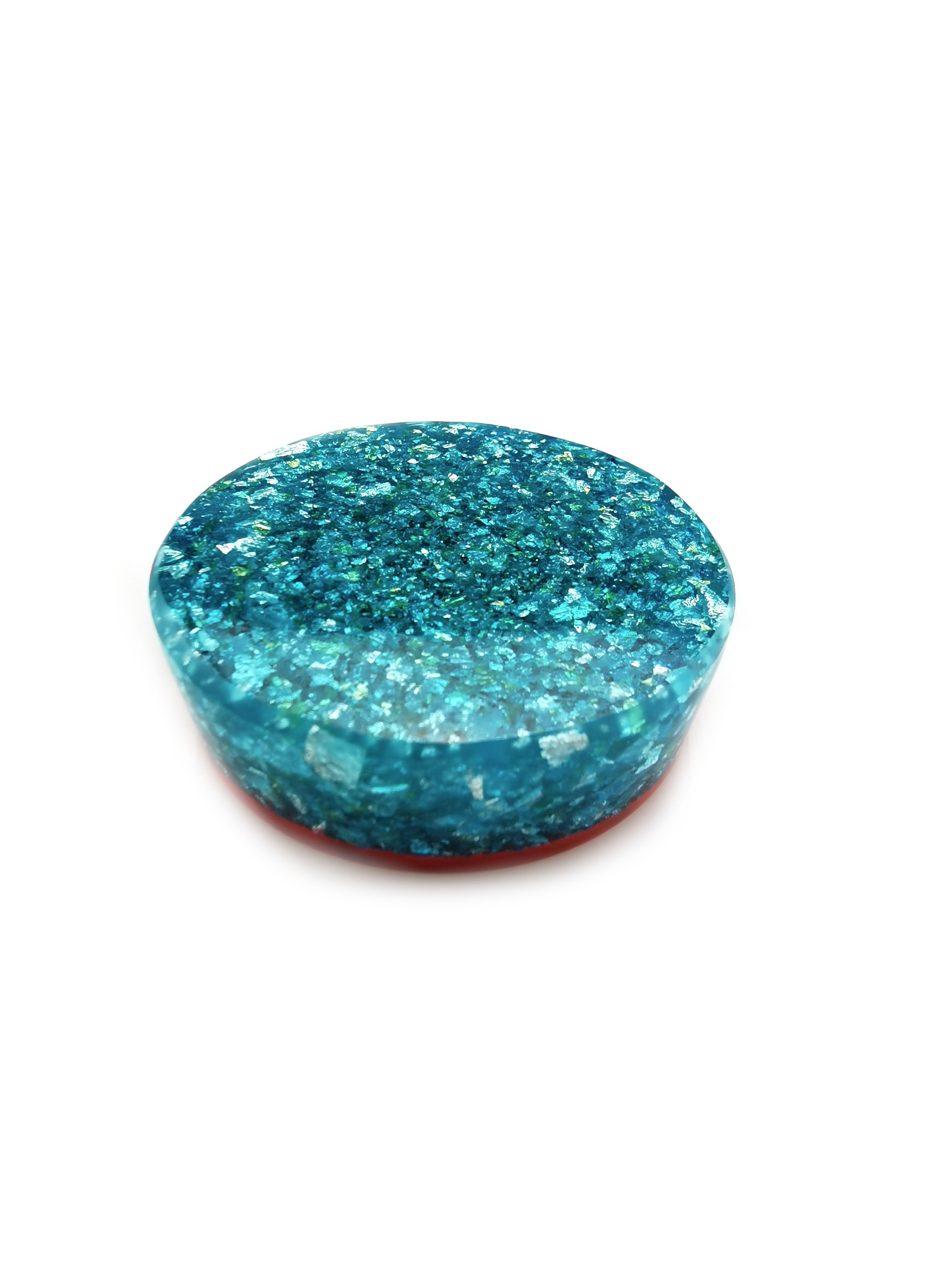 Red and Blue Flower of Life Orgone Meditation Puck by OrgoneVibes