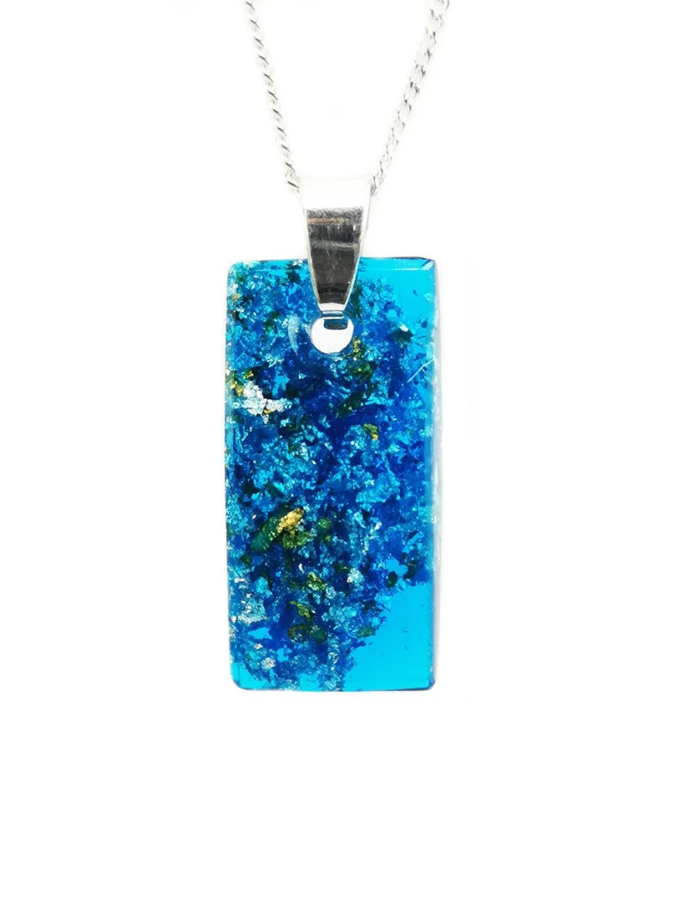 Small Blue Cushion Orgone Pendant By Orgonevibes