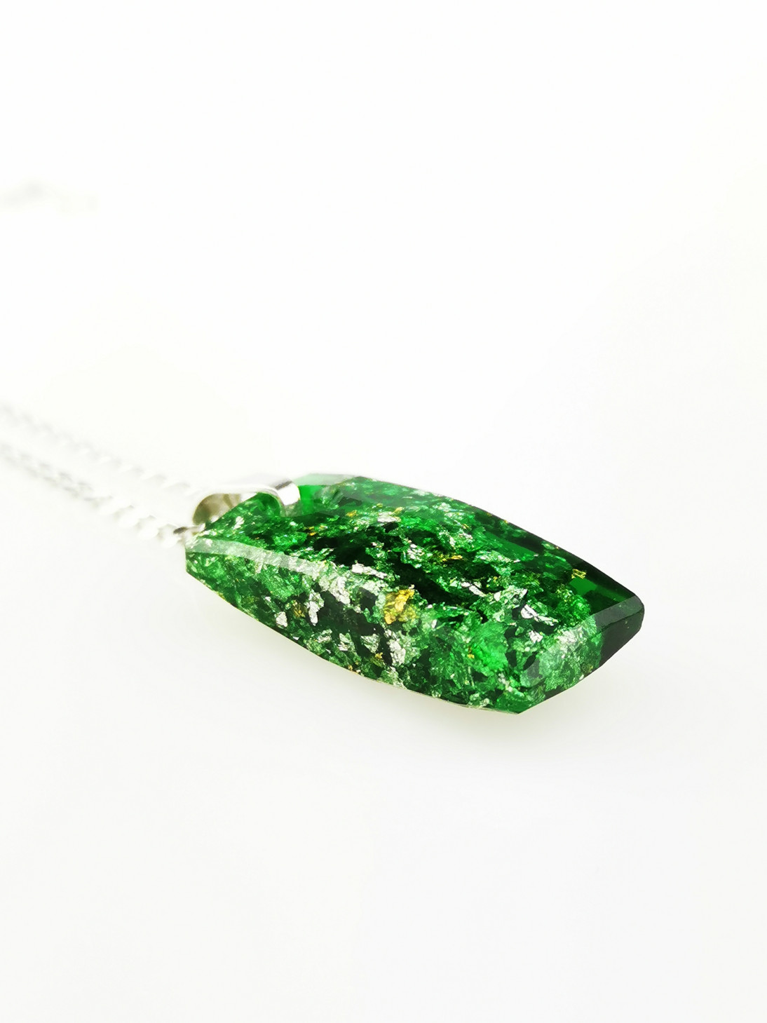 Small Green Cushion Orgone Energy Pendant by OrgoneVibes