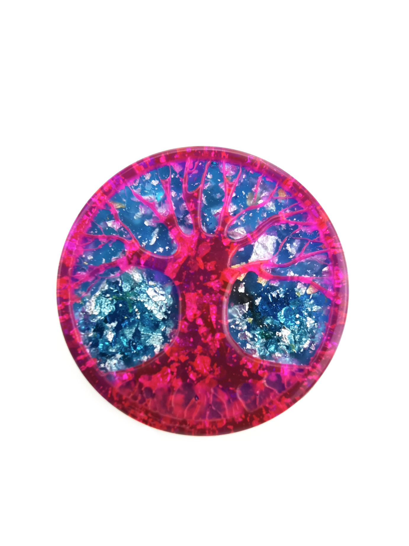 Tree of Life Orgone Energy Puck in Pink and Blue by OrgoneVibes