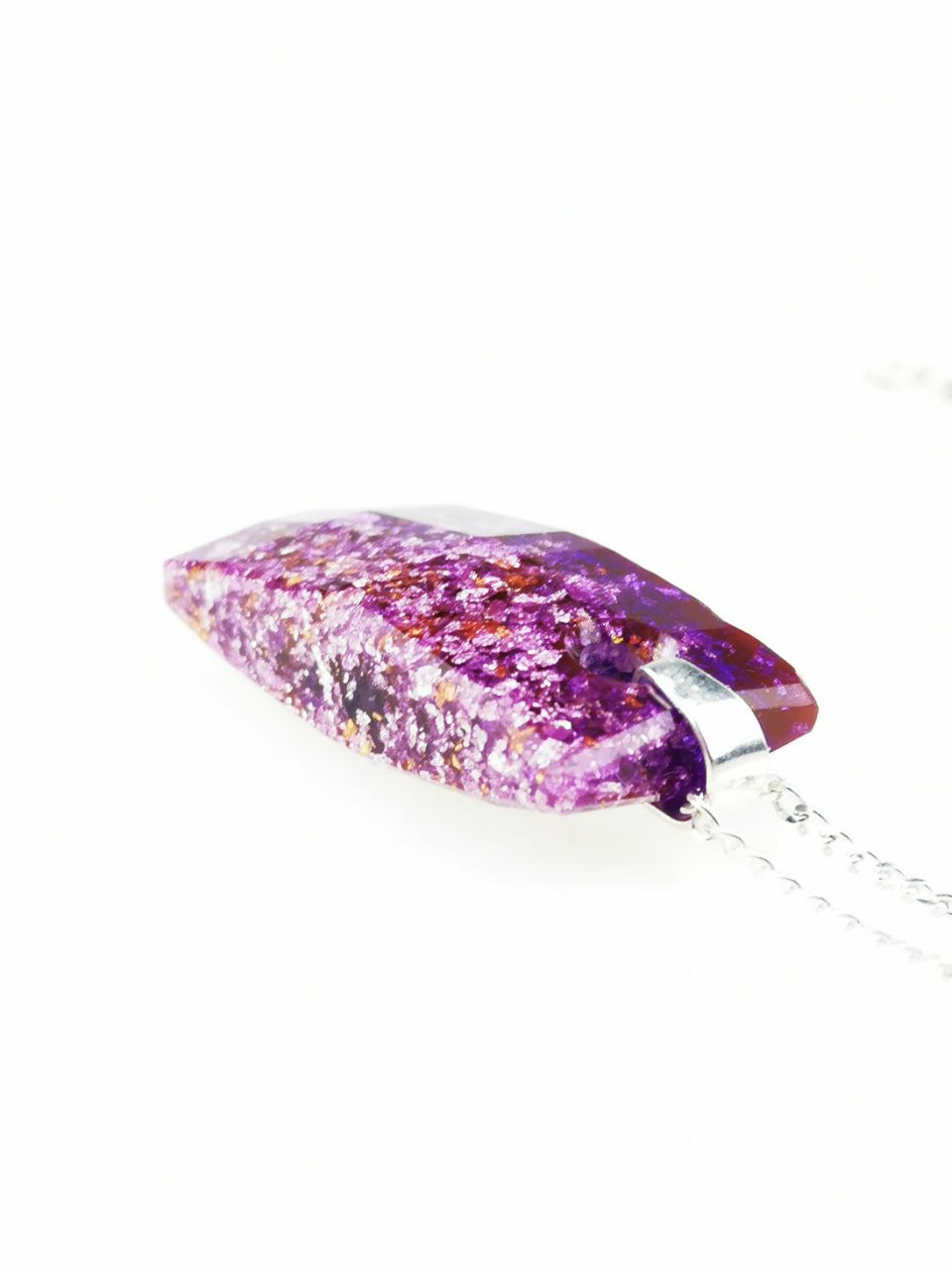 Violet Cushion Crystal Orgone Pendant by OrgoneVibes