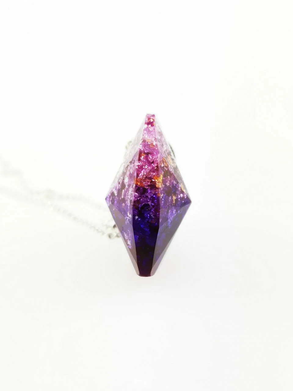 Violet Heart Orgone Pendant With Herkimer Diamond By Orgonevibes