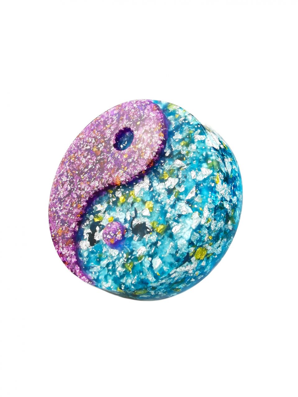 Yin Yang Orgone Puck in Blue Violet by OrgoneVibes