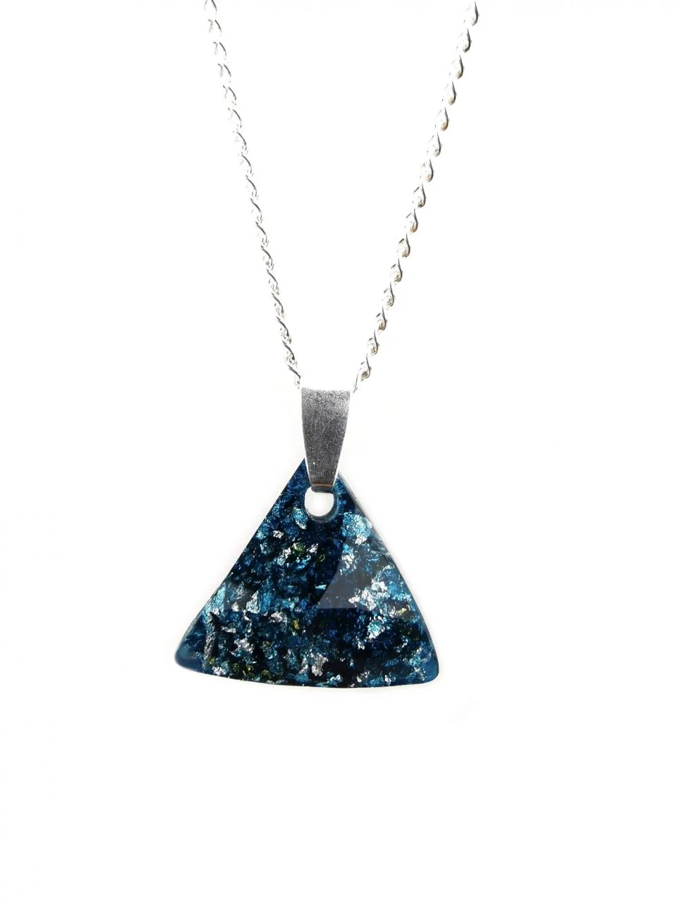 Dark Blue Triangle Orgone Pendant By Orgonevibes